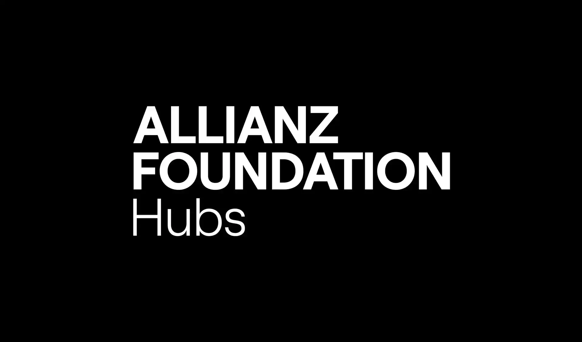 Die Wortmarke der Allianz Foundation Hubs