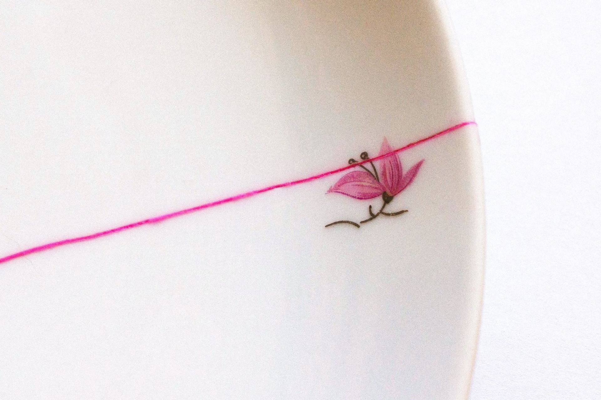 A kintsugi plate