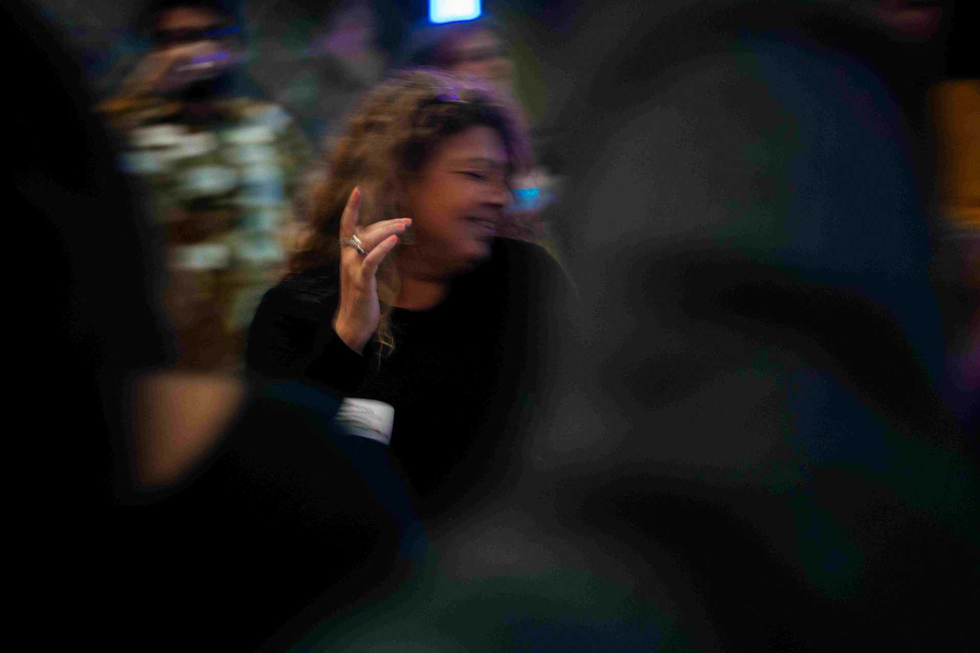A person is dancing
