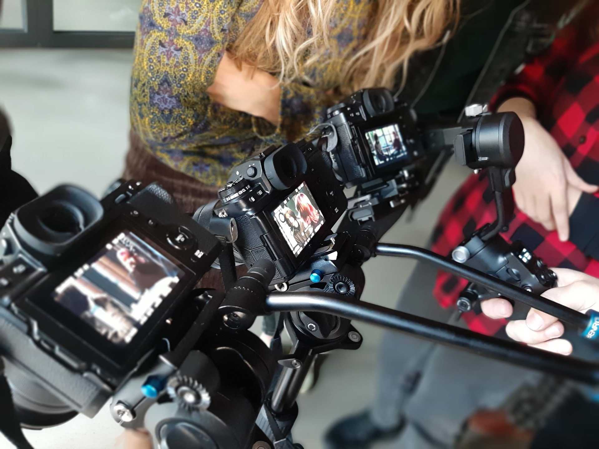 Many cameras are shown