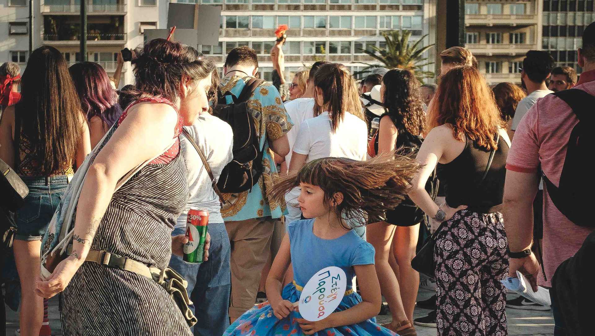 Two people dancing on the streets